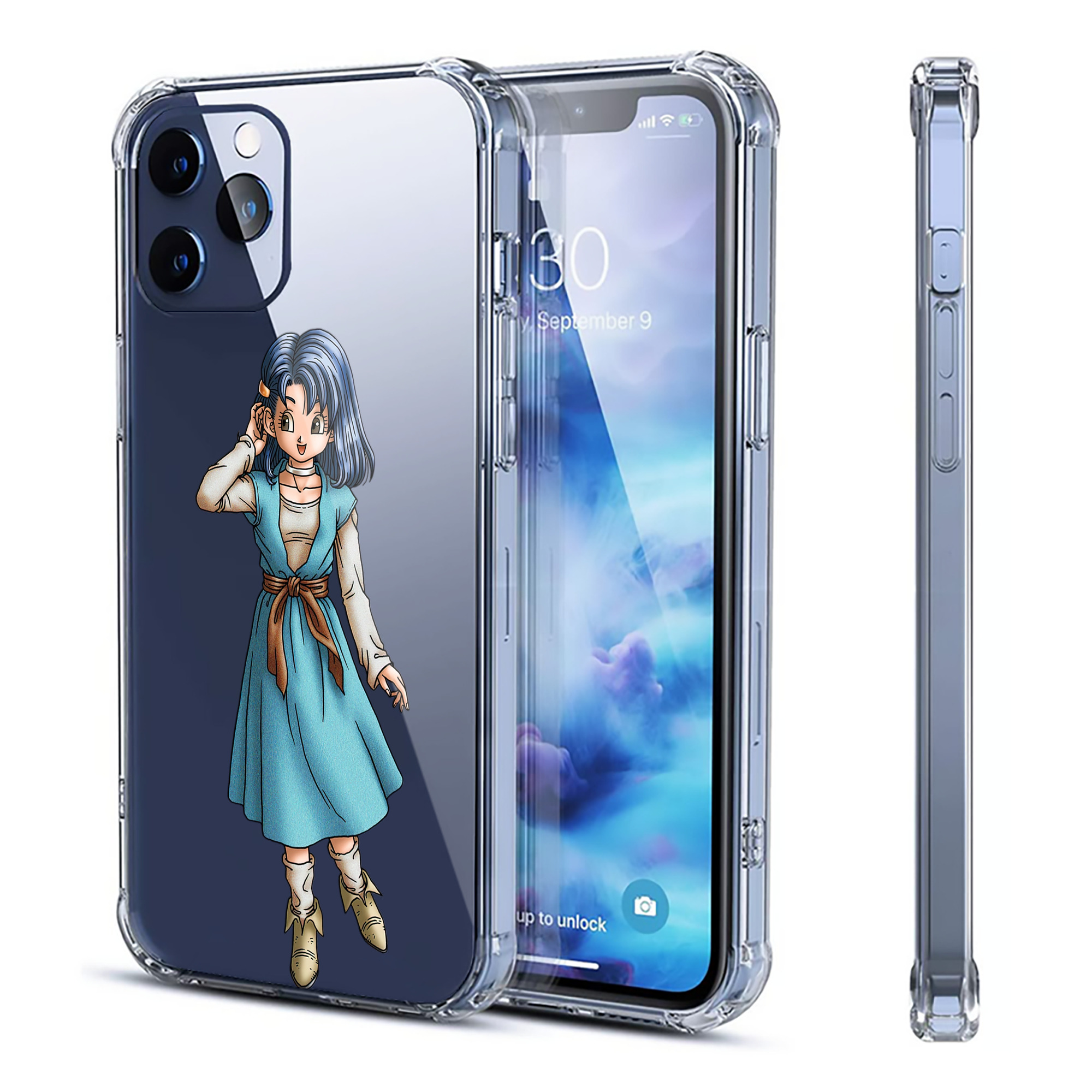 （画像用） ドラゴンクエスト Doragon Kuesuto Dragon Quest 【iPhone 12シリーズ対応】透明スマホケース（クリアソフトケース）